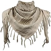 Explore Land Cotton Shemagh Keffiyeh Tactical Desert Scarf for Men Women | Neck Head Wrap with Tassel, Lightweight, Breathable, Daily Wear, for Hunting, Hiking, Climbing, Great Gift