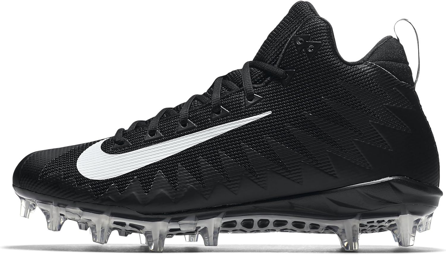 Nike Men's Alpha Menace Pro Mid Football Cleat Black/White Size 10 M US