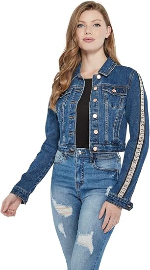 guess logo denim jacket