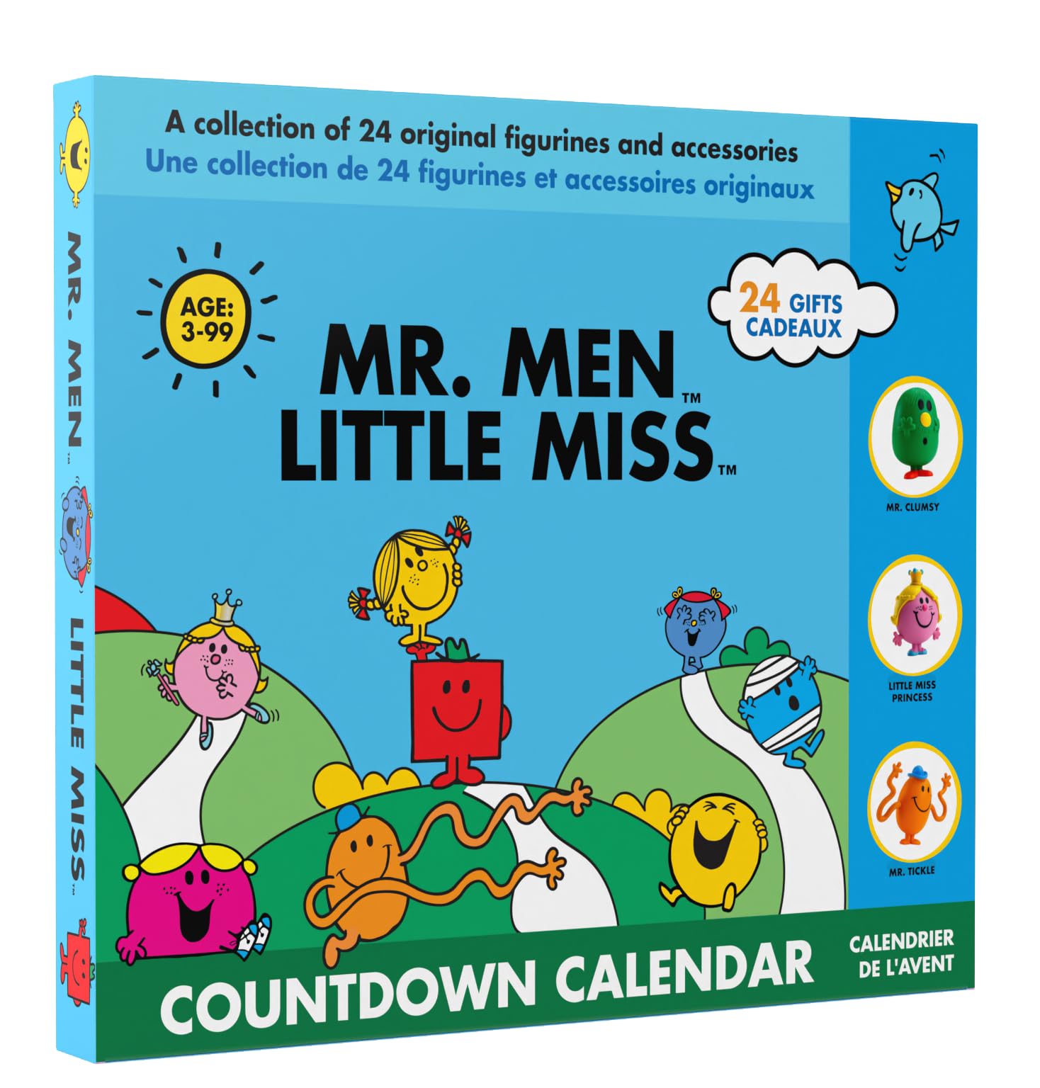 THE PURPLE COW ADVENT CALENDAR The original Mr. Men & Little Miss Advent Calendar 2025 Collectible Cartoon Toys for Boys and Girls, 12 Figurines + 12 COOL gifts! Ages 3+ 24 Pieces