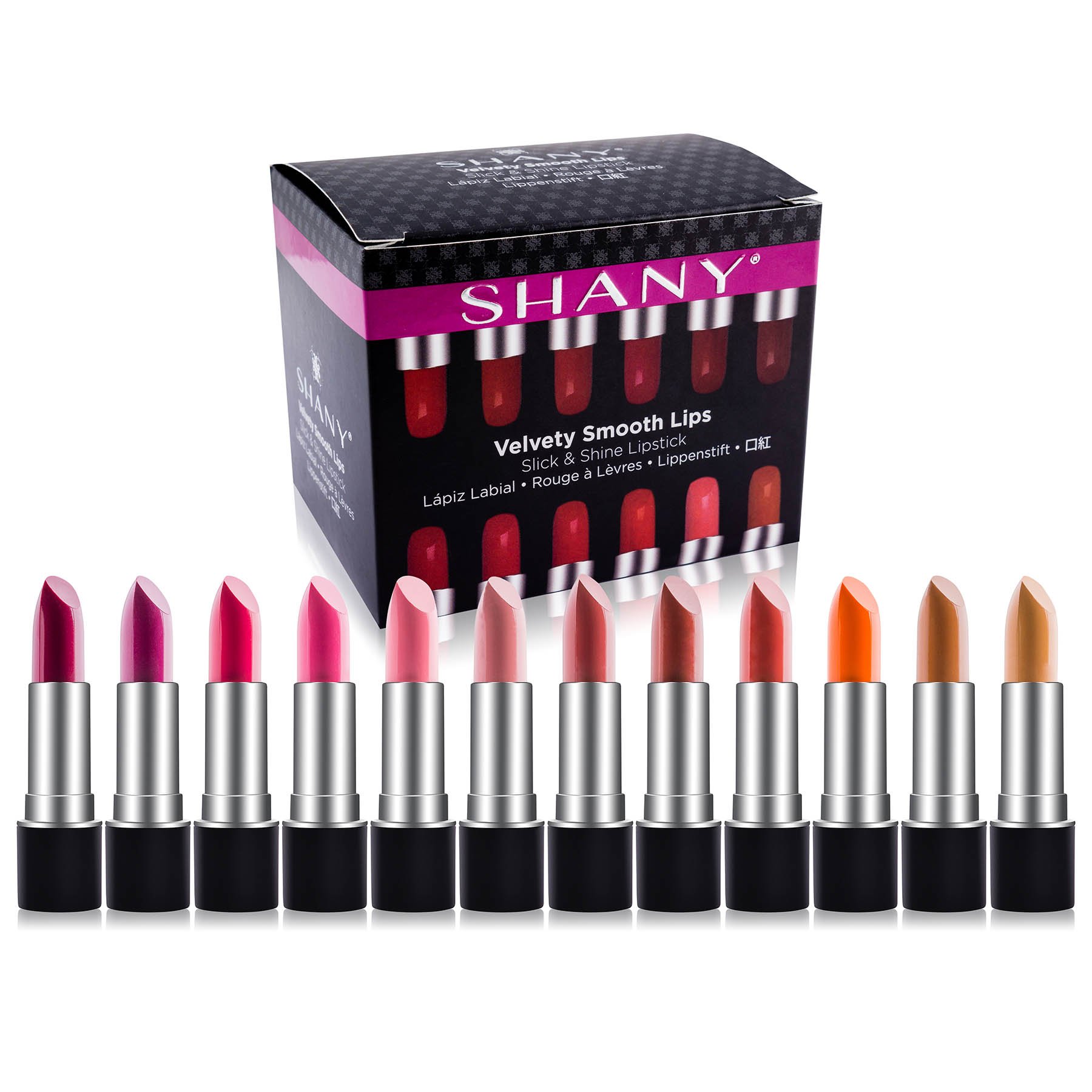 Buy SHANY Slick & Shine Lipstick Set 12 Matte color Long Lasting