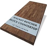 Howizz Walnut Butcher Block Countertop 48 x 36 x 1.5 Inches - Solid Wood Table Top for Island Kitchen Countertop, Desk Top, Dining Table, Workbench Top