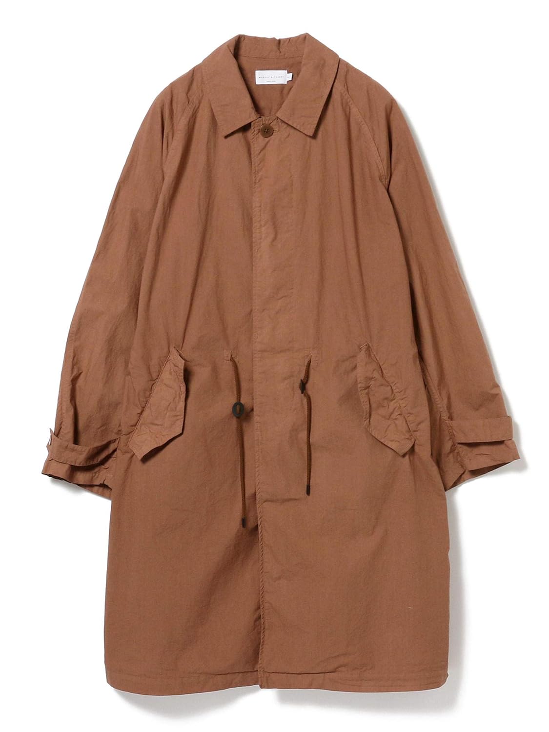 [ビームスライツ] コート MANUAL ALPHABET × BEAMS LIGHTS 別注 テフロン モッズ ステンカラーコート メンズ ブラウン 1