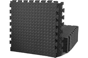 ER KANG Floor Mats, 1'' Thick Puzzle Exercise Mat, EVA Foam Interlocking Tiles for Protective, Cushioned Workout Flooring Matsfor Home Gym