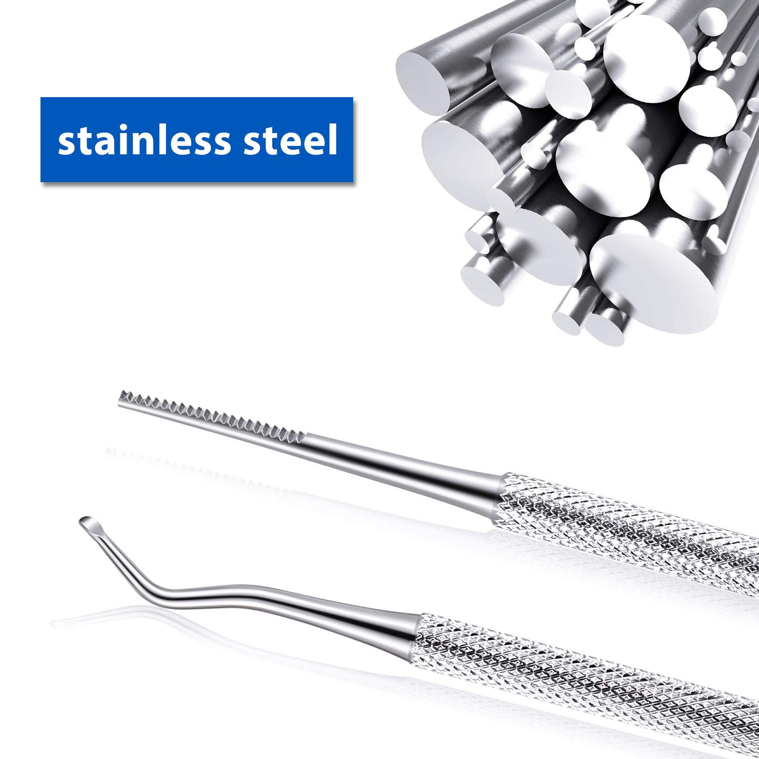 6 Pieces Ingrown Toenail File and Lifter Set Ingrown Toenail Tools Stainless Steel Double Sided Nail File Lifter Under Nail Cleaner Tools: Beauty