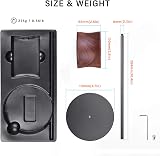 QinCoon Walnut Wood Aluminium Headphone Stand Black Heavy Base All Sizes view 6