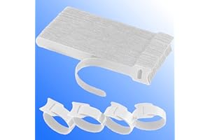 California JOS 60 PCS 6 Inches Reusable Cable Ties, Wire Ties, Cord Organizer, Cable Organizer, Adjustable Cable Management - White