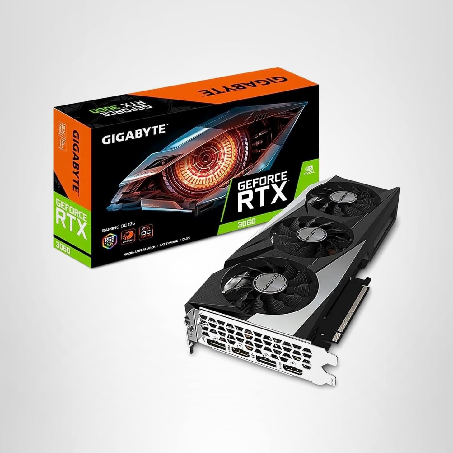 GIGABYTE GeForce RTX 3060 Gaming OC 12G (REV2.0) Graphics Card, 3X WINDFORCE Fans, 12GB 192-bit GDDR6, GV-N3060GAMING OC-12GD Video Card