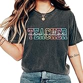 GABITA Personalized Teacher T Shirt Sweatshirt Hoodie, Custom Name Shirts, Teacher Appreciation Gift, Back to School Outfit