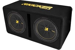 Kicker 50DCWC122 Dual CompC 12-inch (30cm) Subs in Vented Enclosure, 2-Ohm, RoHS Compliant