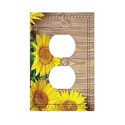Cuitxrac Sunflowers Outlet Covers Yellow Floral