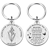 HYHYDHP August Birth Flower Keychain - August Birth Flower Gifts - Special Gladiolus Birthday Ideas