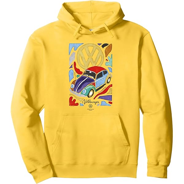Volkswagen Zwart VW Classic Logo Sweatshirt met capuchon voor heren, koningsblauw, M Volkswagen Zwart VW Classic Logo Sweatshirt met capuchon voor heren, koningsblauw, M