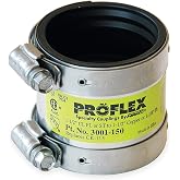 FERNCO PROFLEX SHIELDED COUPLING 1-1/2 IN. CAST IRON, PLASTIC OR STEEL TO 1-1/2 IN. COPPER 3001-150 per 3 Each