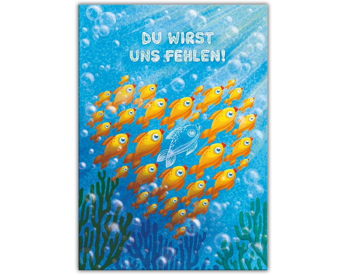 Leaving Card for Colleagues Colleagues for Job Changes Termination Company Change Folding Card with Envelope in XXL Format A4