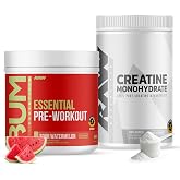 RAW Nutrition Creatine Monohydrate &amp; Sour Watermelon Pre-Workout Powder Bundle