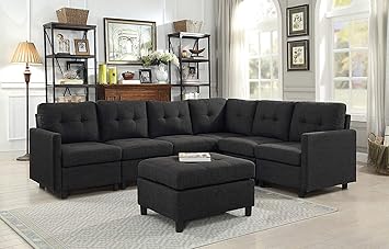 Amazon Com Dazone Modular Sectional Sofa Assemble 7 Piece Modular