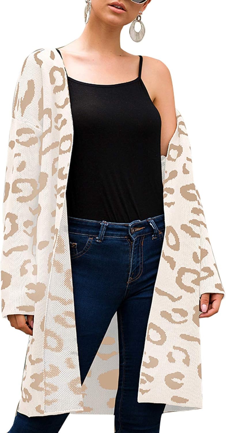 leopard maxi cardigan
