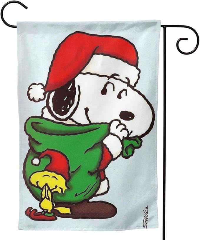 Stockdale Naughty Snoopy Christmas Garden Flag Foreyard Decorative Flag
