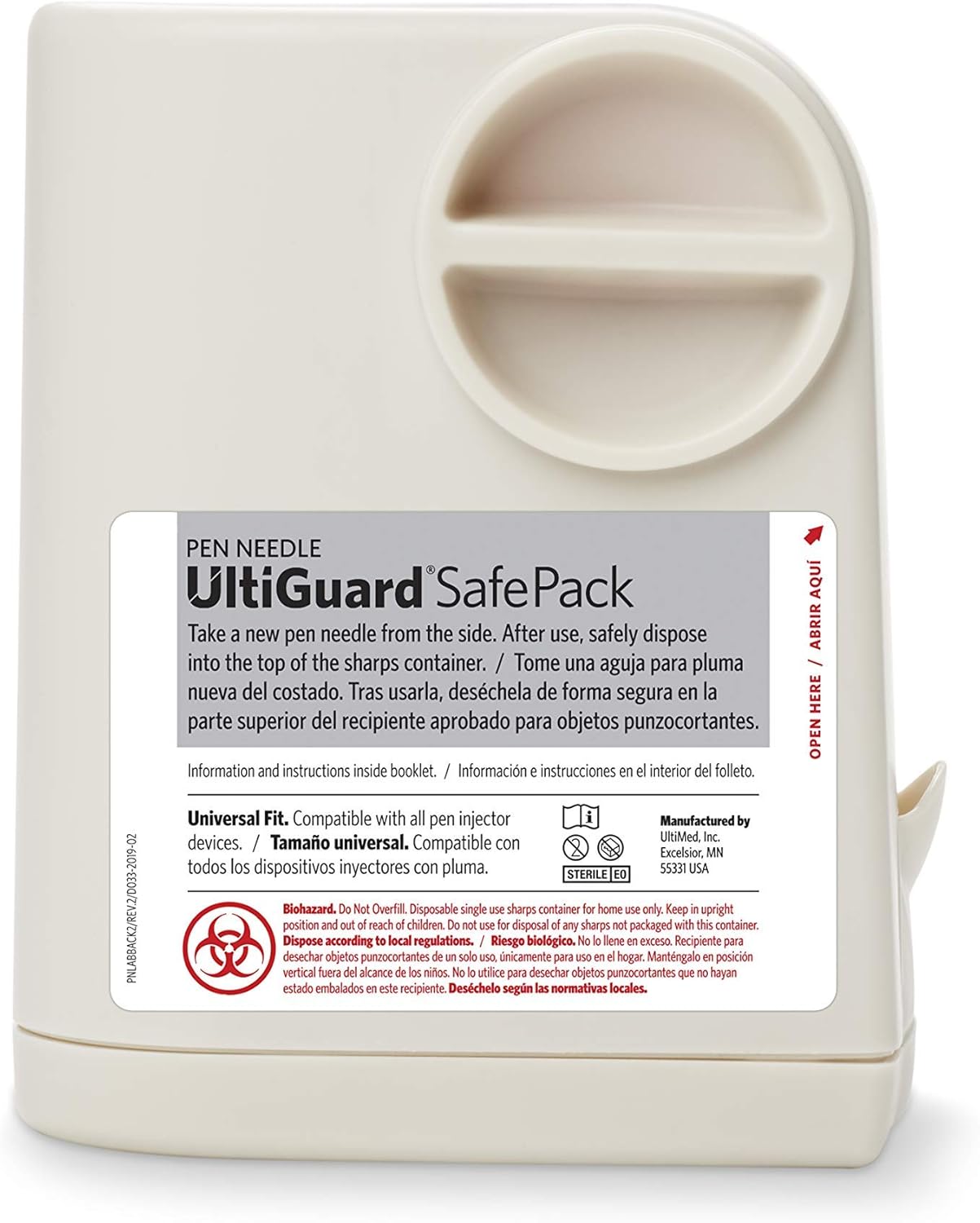 All-in-One UltiGuard Safe Pack Pen Needles and Sharps Container for at-Home Insulin Injections and Safe Needle Disposal, Size: Mini 5mm (3/16”) x 31G, 100 Count: Health & Personal Care