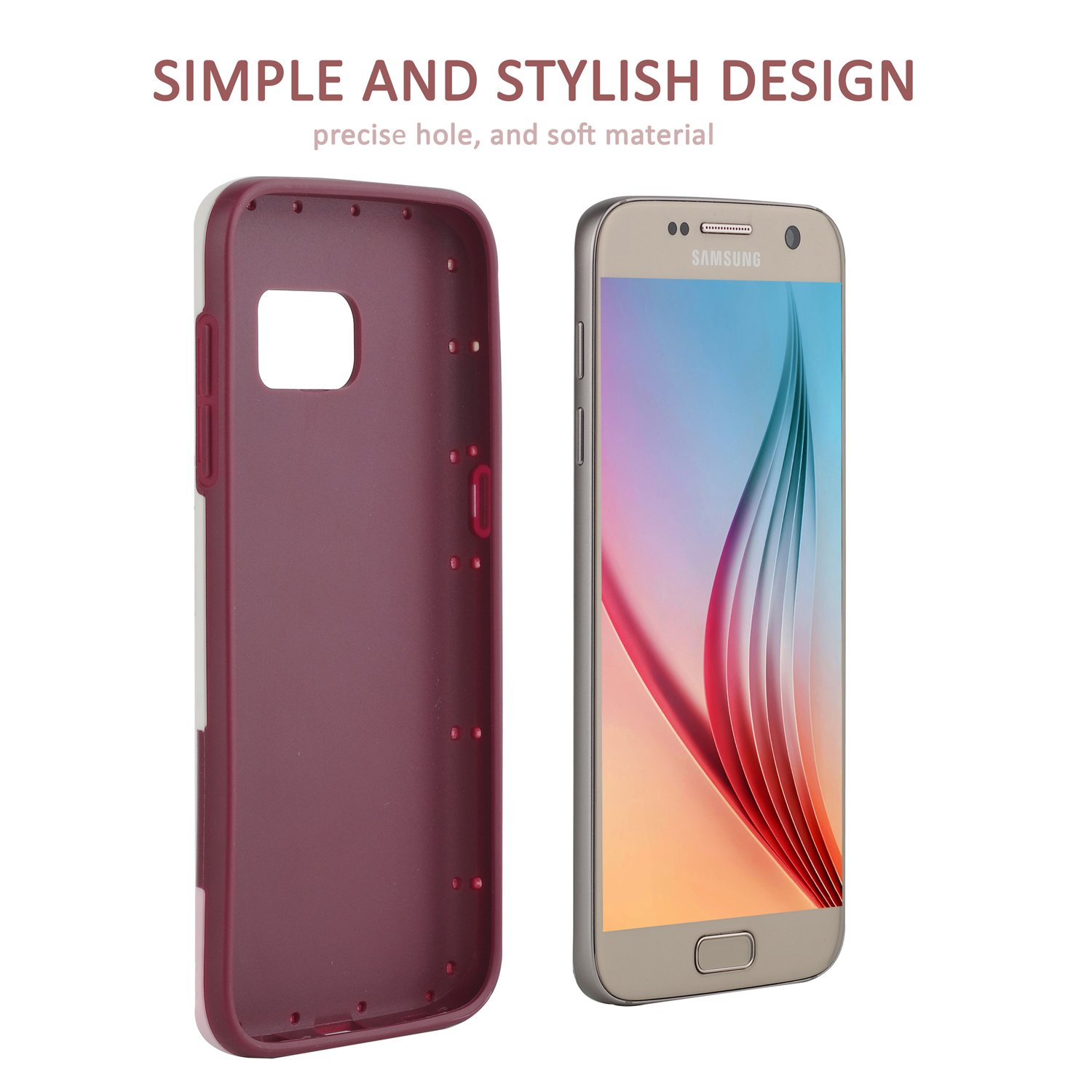 Galaxy S7 Case,CLONG Ultra Impact 3 Color Shockproof Bumper Shock-Absorption Anti-Scratch Protective Case Flexible Durable Slim Hybrid TPU & PC Cover for Samsung Galaxy S7 S VII G930 GS7(Wine Red)