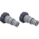 State Warehouse Replacement Hose Adapter w/Collar Replace for Intex Fit for Threaded Connection Pumps (Pair)