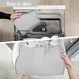 Coomazy Cat Food Mat Silicone Non Slip 17.7x10in Grey view 6