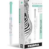 Zebra Pen MILDLINER No Bleed Highlighter, Blue Green, Dual Tip, 12-Pack | Broad and Fine Point Tip Marker Set, Ideal for Bible Highlighting, Journaling, Office, School and Teacher Supplies (78220upc)