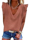 Dokotoo Womens Ladies Cute V Neck Tanks Tops Dressy