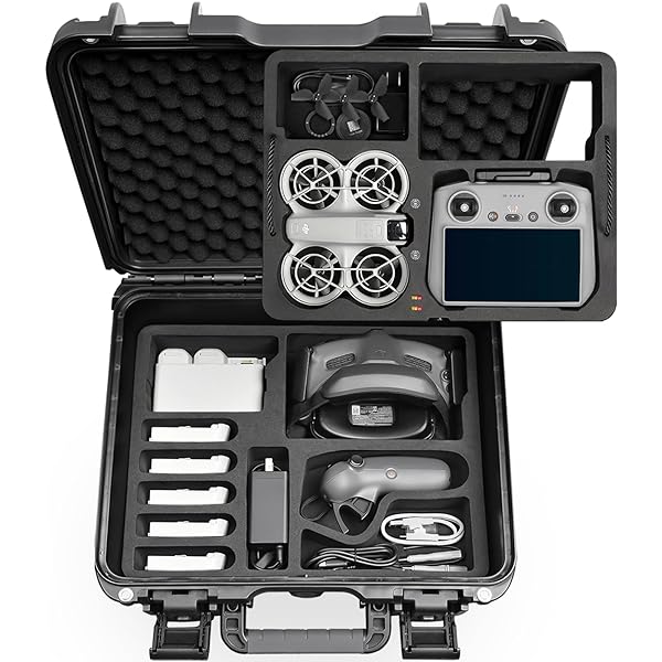 JOYSOG Waterproof Hard Case For DJI Neo Drone & Controller - Protective Carrying Case With Custom Foam