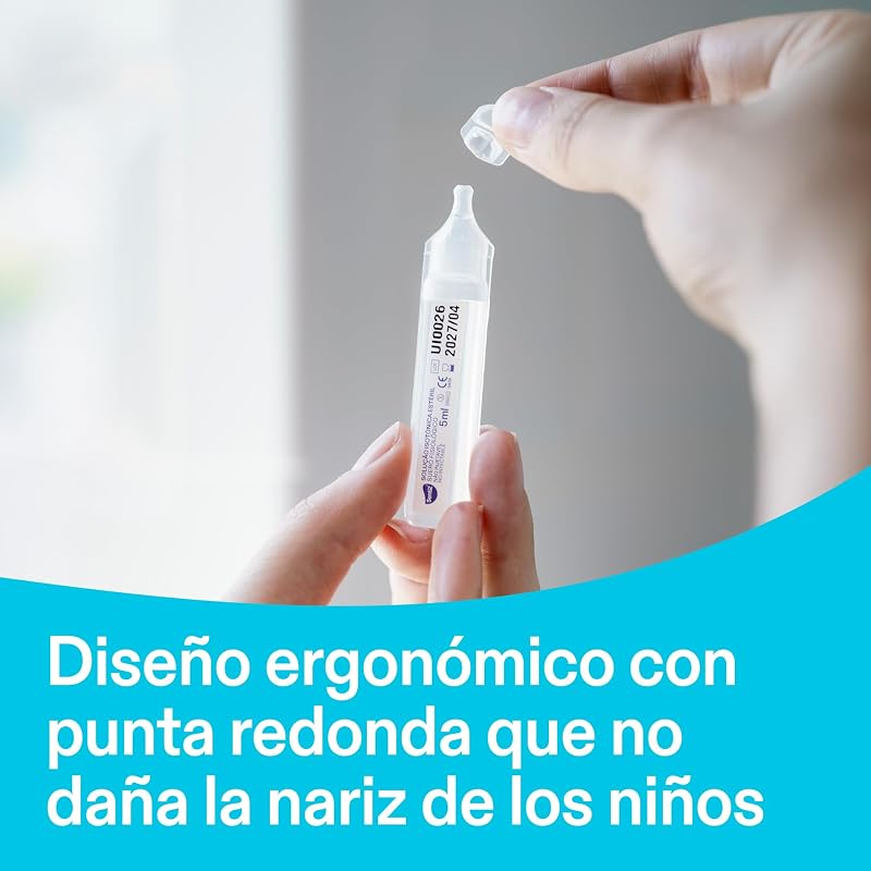 - Suero Fisiológico en Monodosis 60 uds, Higiene Nasal, Ocular y Auricular para Adultos y Bebés PACK DE 2