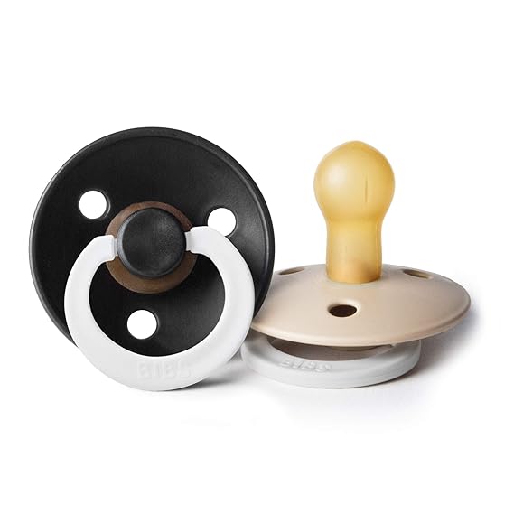 BIBS BPAFree Natural Rubber Baby Pacifier, Glow in The