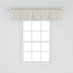 Ambesonne Leopard Window Valance, Skin Print in