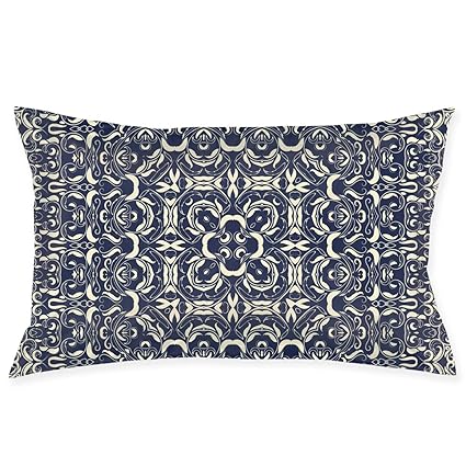 Amazon Com Skyisok Pillowcase Square Pattern On Blue Decorative