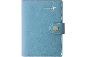 BORGASETS Genuine Leather Passport Case, RFID Passport Cover with Credit Card Holder for Women and Men Family ID Travel