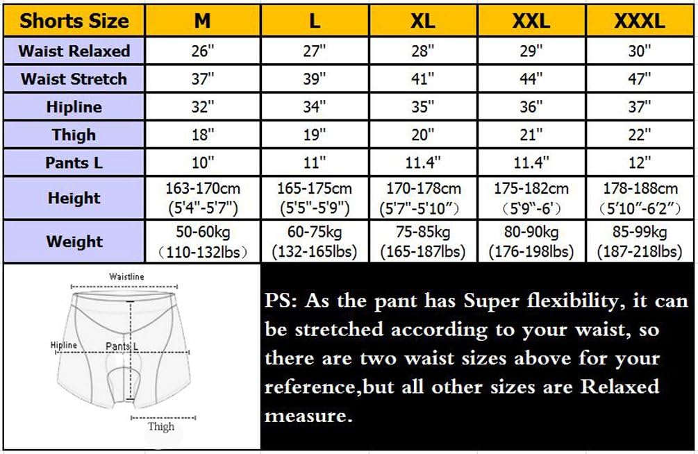Men's Padded Cycling Underwear Gel Bicycle Underpant Lightweight Bike Shorts: Clothing