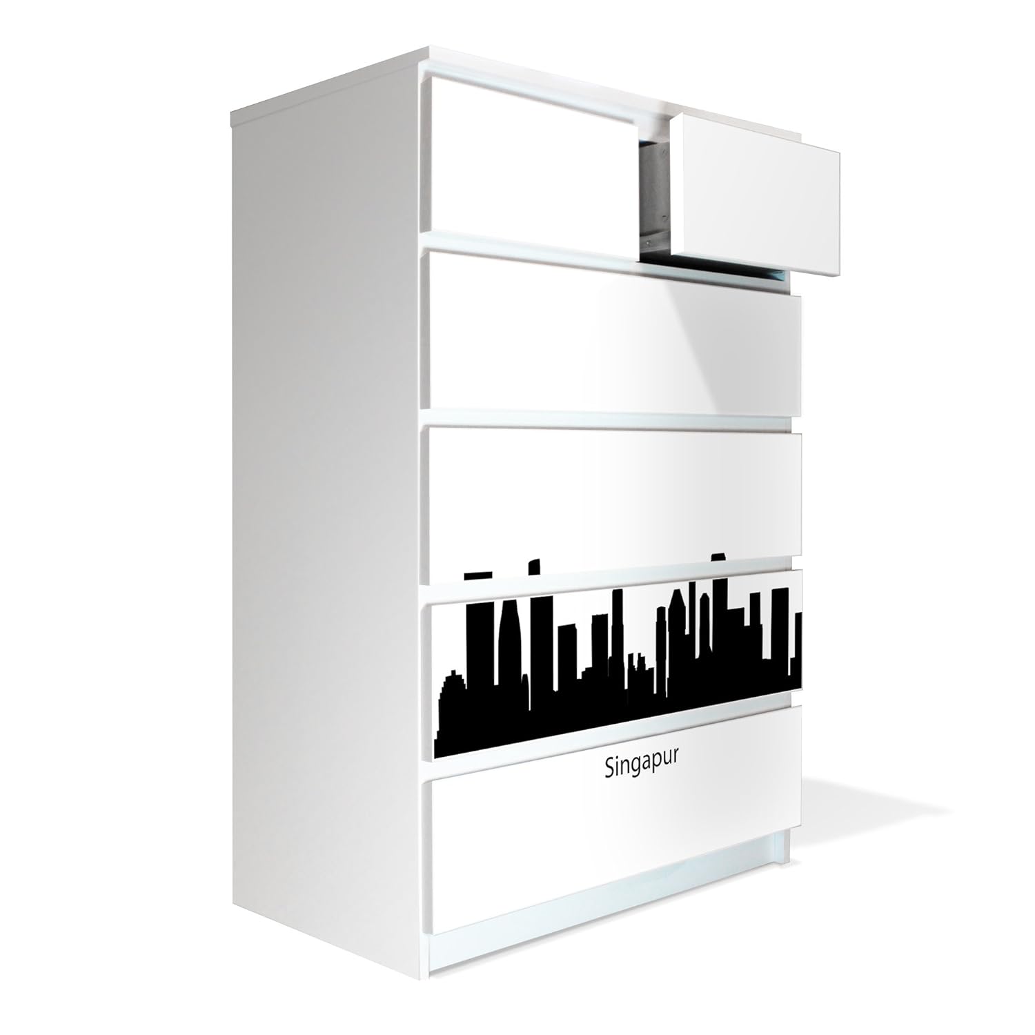 Furniture Decal For Ikea Malm Chest Of Drawers 80x123 Cm With