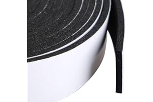 MXCELL High Density Foam Tape Waterproof Sealing Strip CR Strips Neoprene Single-Sided Adhesive EVA Seal 1in X 1/8in X 16.7Ft