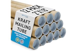 Mailing Tubes with Caps, 2 inch x 18 inch (12 Pack) | MagicWater Supply