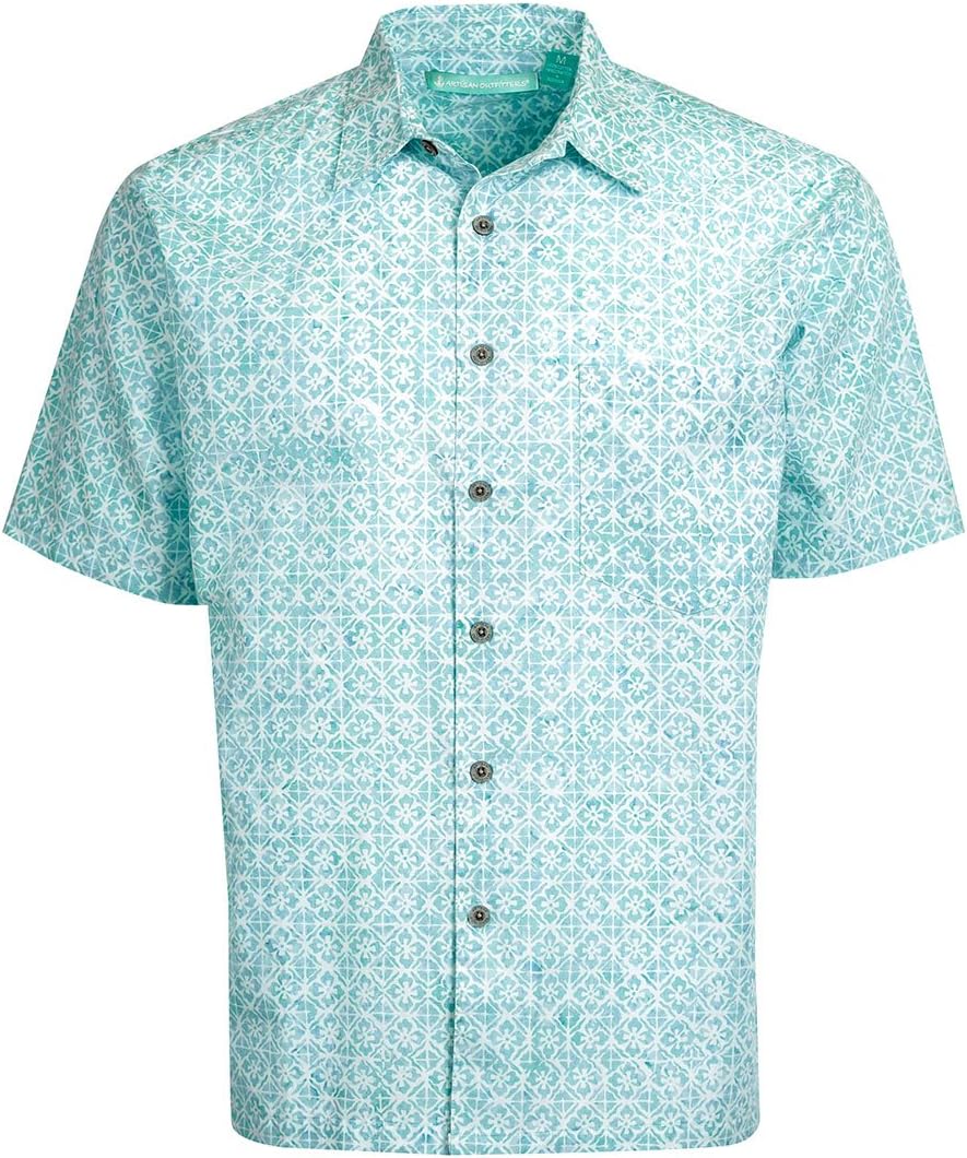 Artisan Outfitters Mens Newport Batik Cotton Hawaiian Shirt