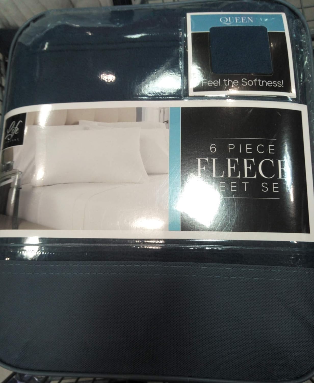 Life Comfort 6 Piece Fleece Sheet Set White Queen Size Kids