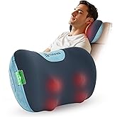 COMFIER Cordless Neck and Back Massager with Heat, Rechargable Massage Pillow for for Neck,Back & Shoulder,Deep Tissue Kneading Back Massager for Home Office,Gifts for Dad,Mom