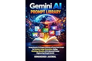 Gemini AI Prompt Library: Comprehensive 10-Chapter Collection of Ready-Made Prompts for Content, Image Generation, Coding, Ma