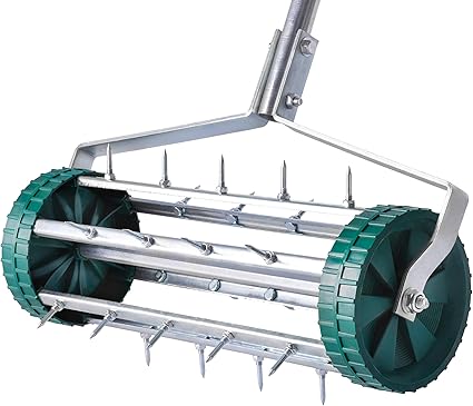 UPP® rodillo aireador de césped I aireador de césped de acero I rodillo