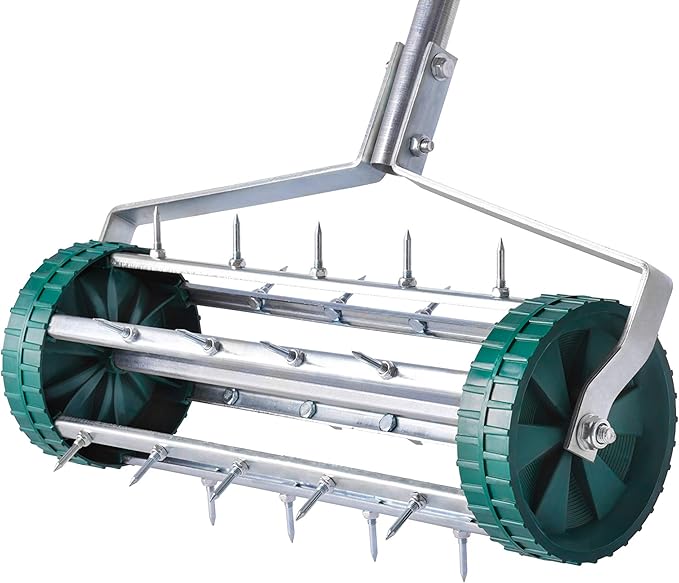 UPP® rodillo aireador de césped I aireador de césped de acero I rodillo