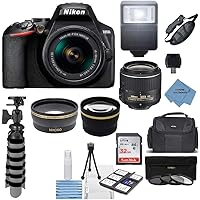Nikon D3500 24.2MP DSLR Camera + AF-P DX 18-55mm VR NIKKOR Lens Kit + Accessory Bundle + Extreme Electronics Cloth