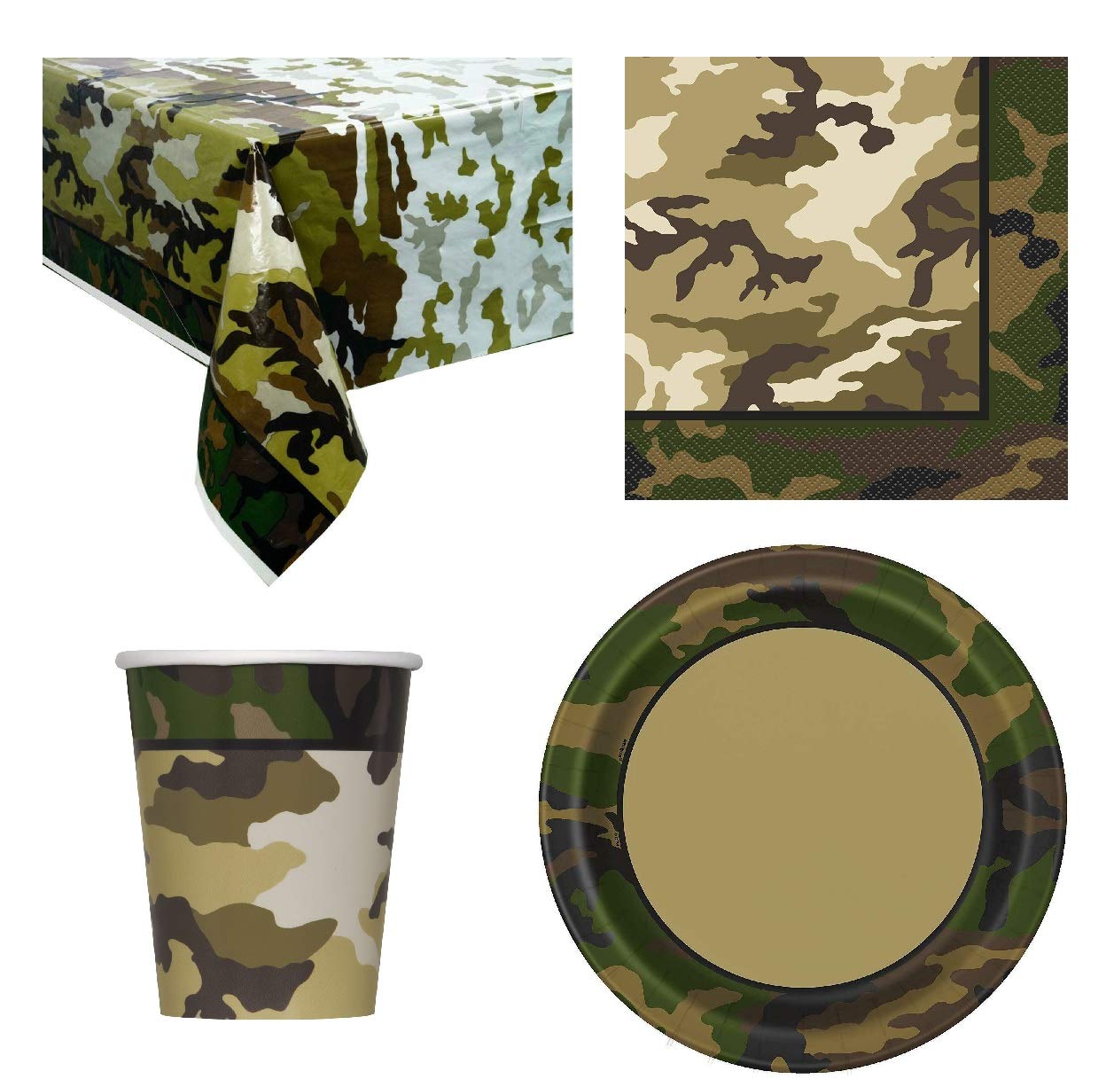 Military Army Camouflage Party Pack For 8 Guests
