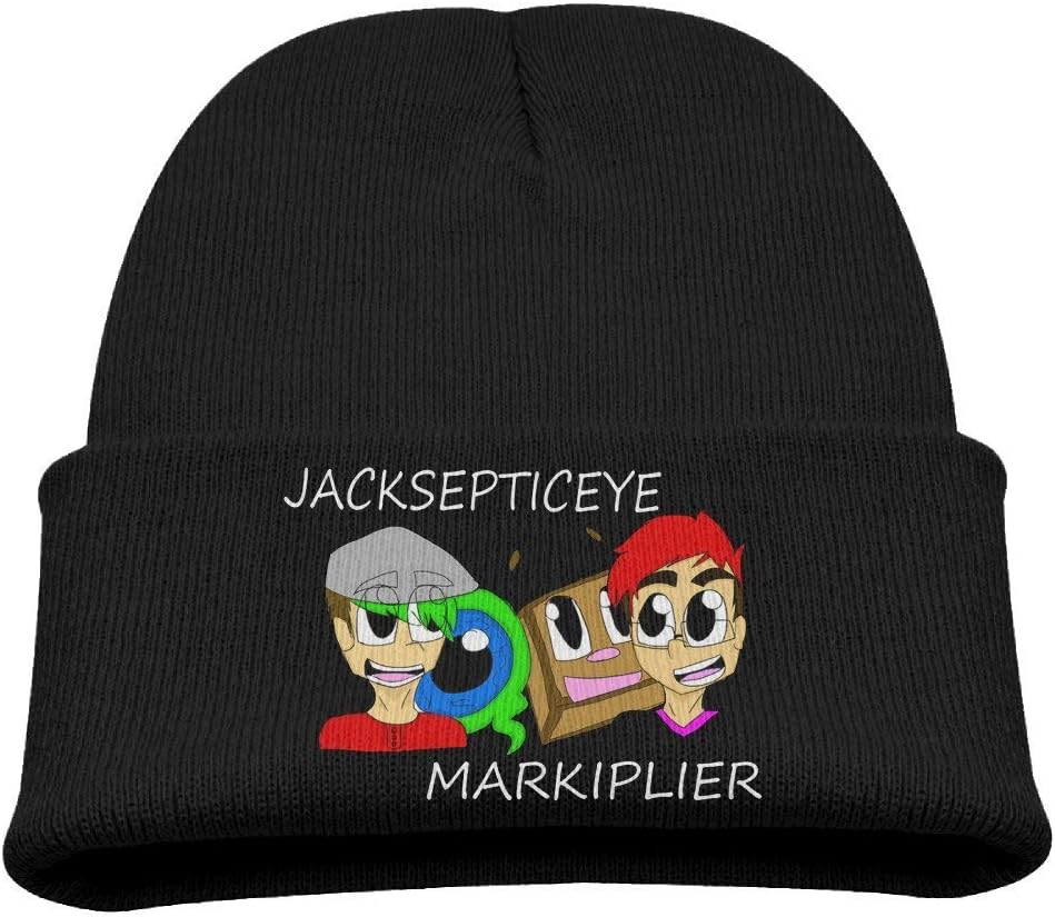 Karenosi Markiplier and Jacksepticeye Warm Winter Hat Knit Beanie Skull Cap Cuff Beanie Hat Winter Hats Girls