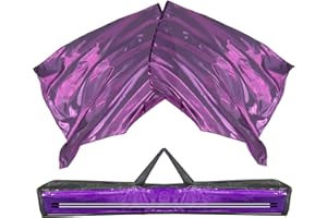 Baisdan 54"X45" Worship Flags with Carrying Bag, Worship Flags for Dance Church, Praise Dance Flags for Worship, Praise Flags with Flexible Rods and Storage Bag, Set of 2, Purple