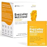 TRULEAN Everyday Wellness Shot Powder - Turmeric, Ginger, Vitamin C, Immunity & Immune Support Supplement - No Artificial Ingredients, No Sugar & Gluten Free - 30 Packets Citrus Flavor